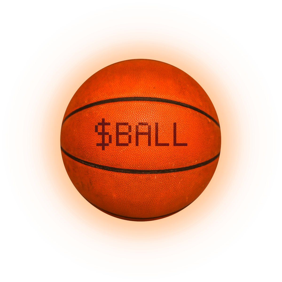 $BALL glowing basketball graphic